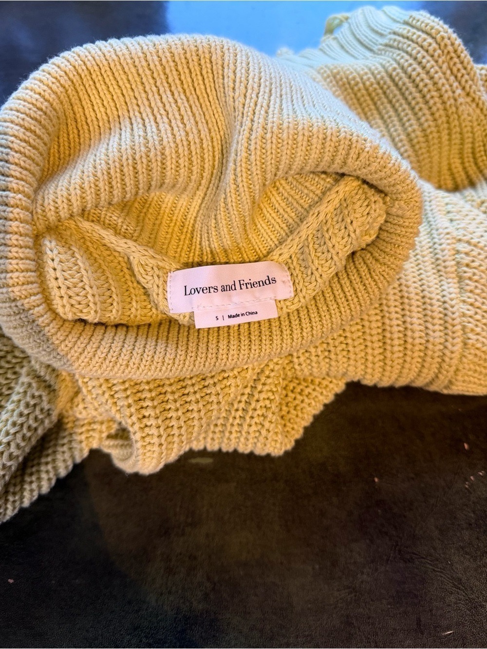 Lovers + Friends Distressed Cropped Turtleneck Sweater | Size Small - Picture 5 of 8